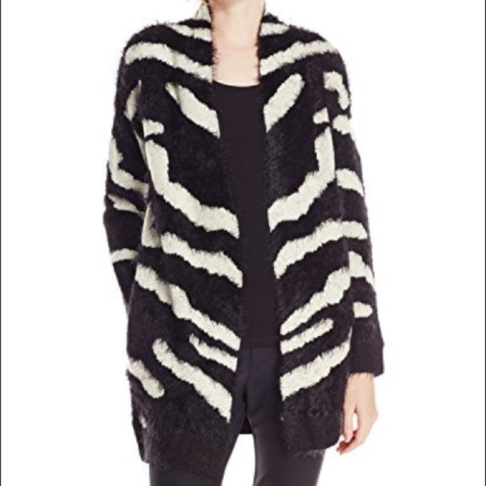 Xoxo zebra eyelash cardigan